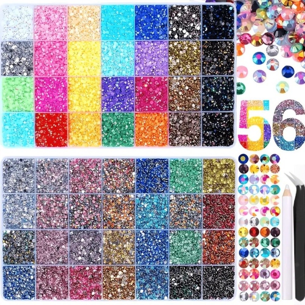 Resin Art And Jewelry - Multicolor Resin Rhinestone Kit Mixed Sizes