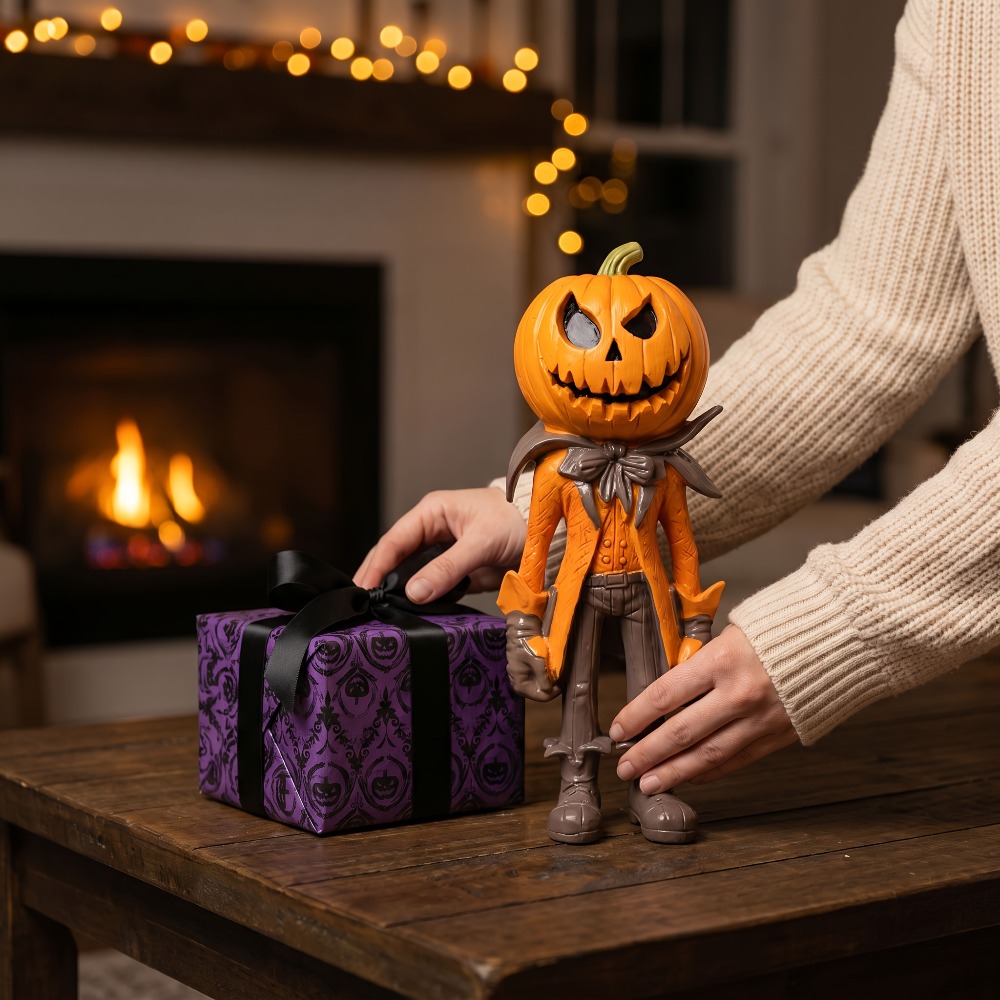 Resin Art Table - Halloween Pumpkin Figurine Resin Jack O