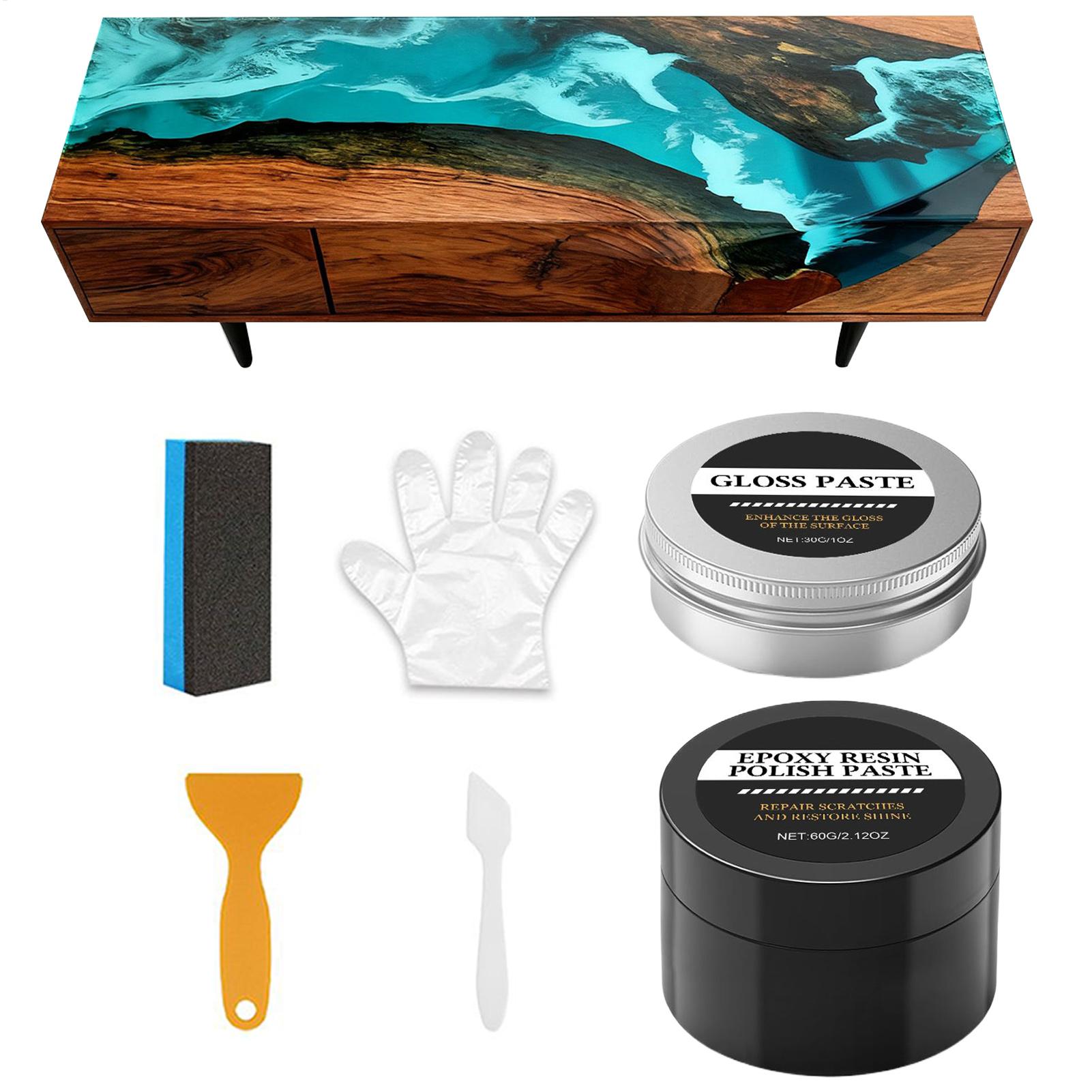 Resin Art Table - Epoxy Resin Polishing Kit - Creamy