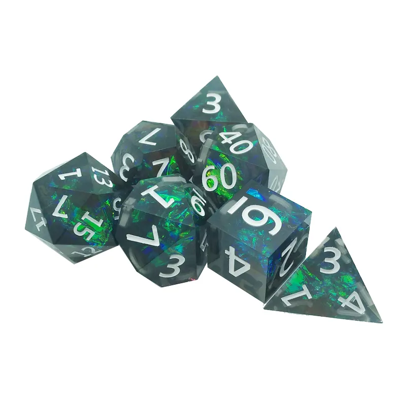 7PCS Resin Sharp Polyhedral Di - огляд і ціна Resin Art Table