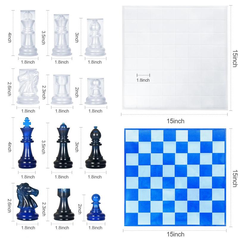 Resin Chess Set Mold With Ches - огляд і ціна Resin Art Table