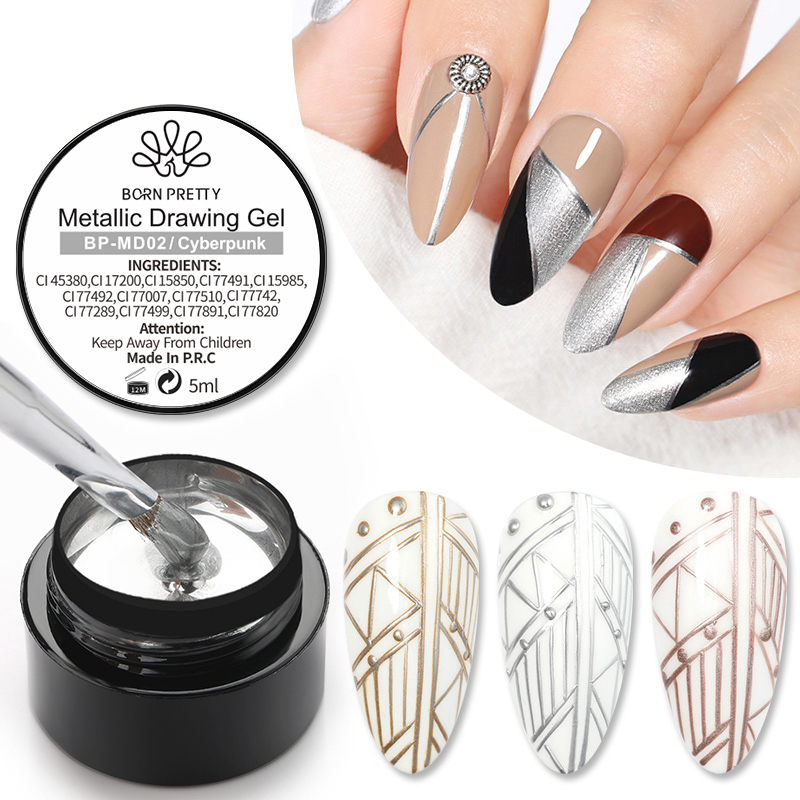 BORN PRETTY 5ml Metal Gel Nail - огляд і ціна Resin Art For Rose