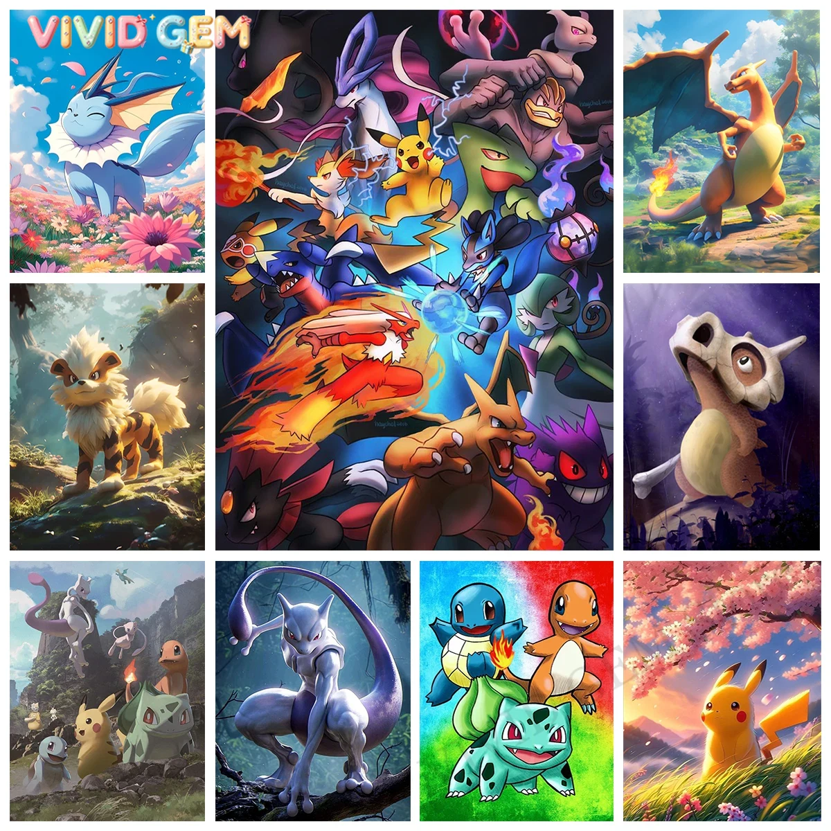 VIVID GEM New Pokemon DIY Diam - огляд і ціна Resin Art For Kids