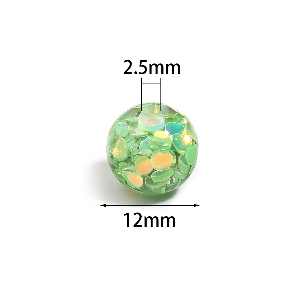 10Pcs 12mm Resin Heart Sequins - огляд і ціна Resin Art And Craft
