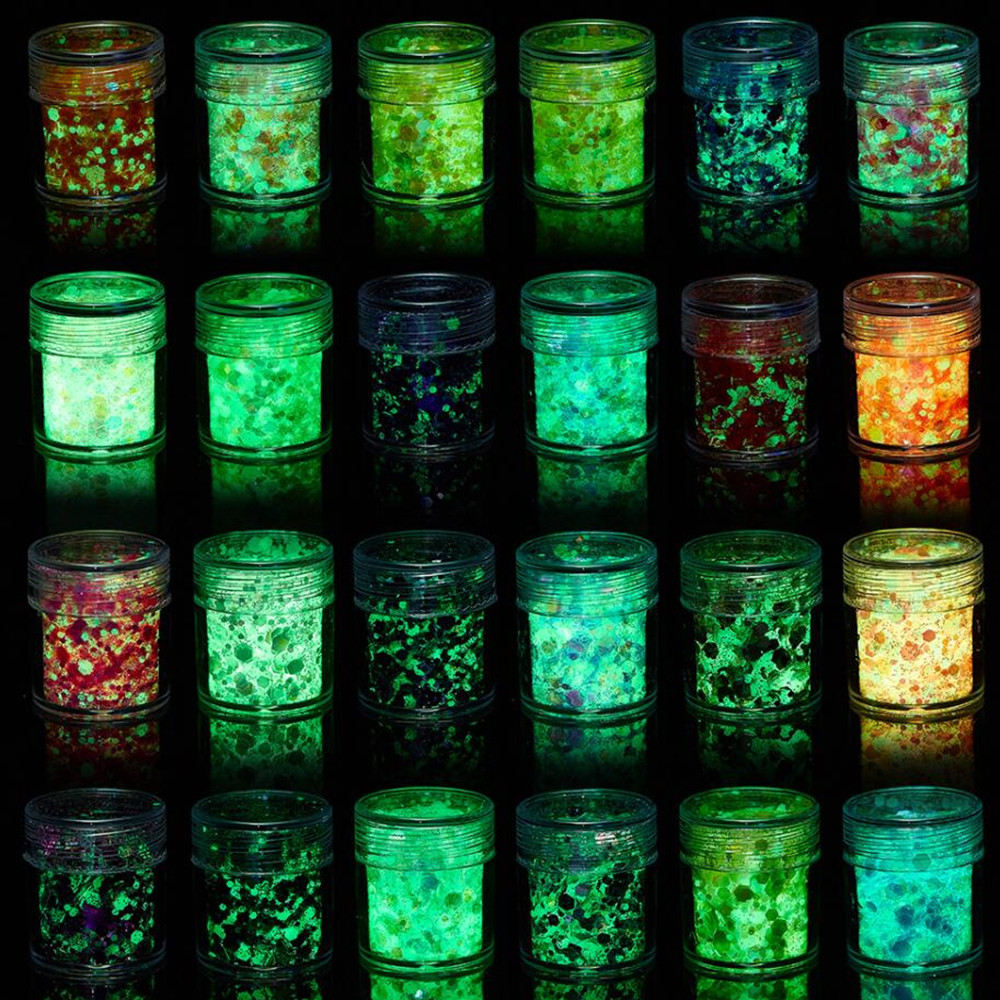 24 Colors Luminous Sequins Glo - огляд і ціна Resin Art And Jewelry