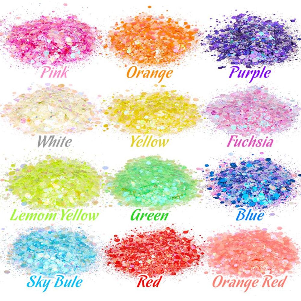 24 Colors Luminous Sequins Glo - огляд і ціна Resin Art And Jewelry