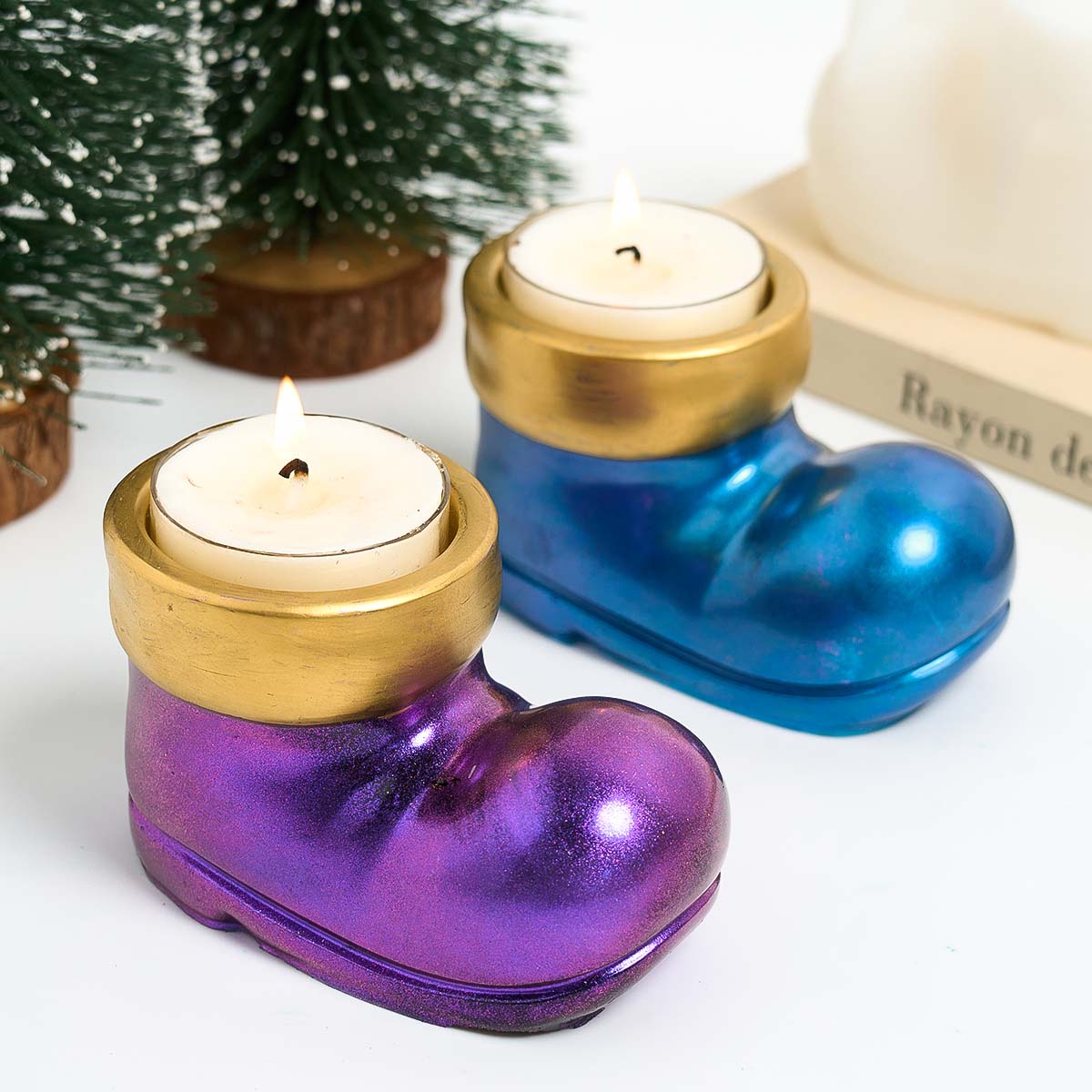 Christmas Boots Shoes Candle H - огляд і ціна Resin Art Table
